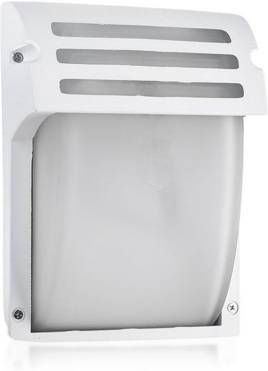 V-Tac Portalampada Moderno Da Parete Ip44 Vetro E Alluminio 1xe27 Mod. Vt- 754 Sku 7077 Bianco