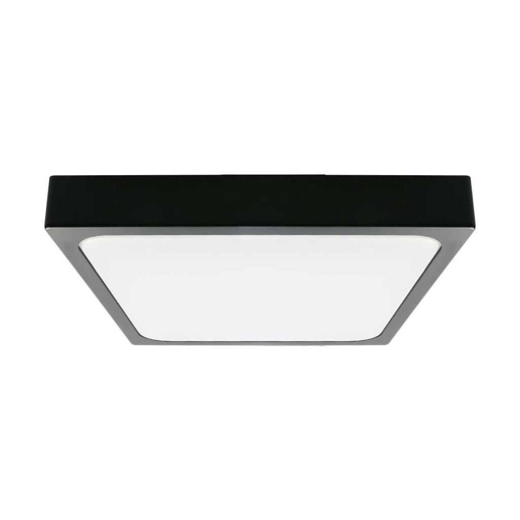 V-Tac Vt-8624b-Sq Plafoniera Led 24w Ip44 Quadrata Nera 360° Design Moderno 100lm/w 6500k - Sku 7647