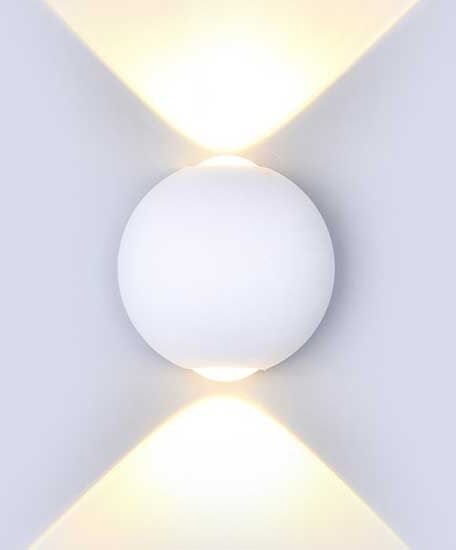 V-Tac Vt-836 Lampada Led Cob 6w Da Parete Alluminio Bianco Wall Light Bianco Caldo 3000k Ip65 - Sku 8301