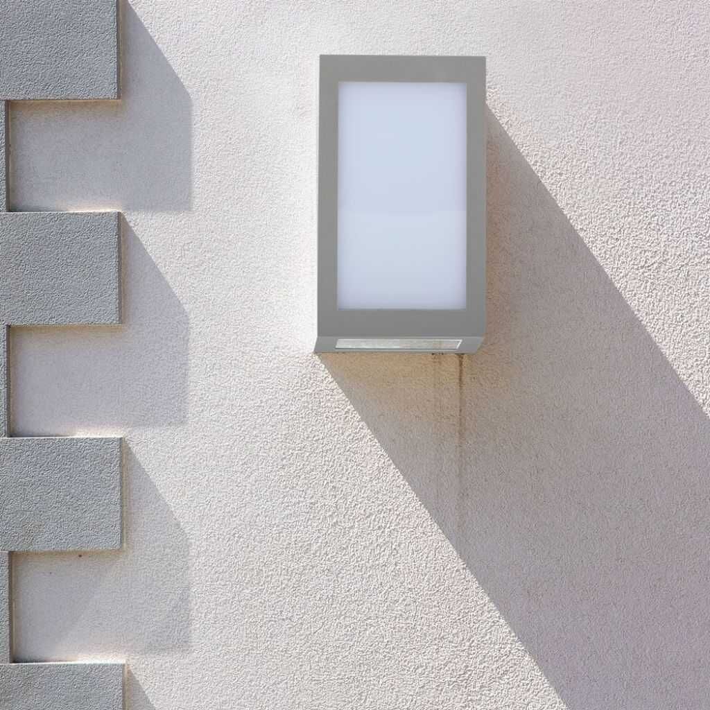 V-Tac Vt-822 Lampada Applique Led 12w Wall Light Cubo Lanterna Grigio Bianco Caldo 3000k - Sku 8337