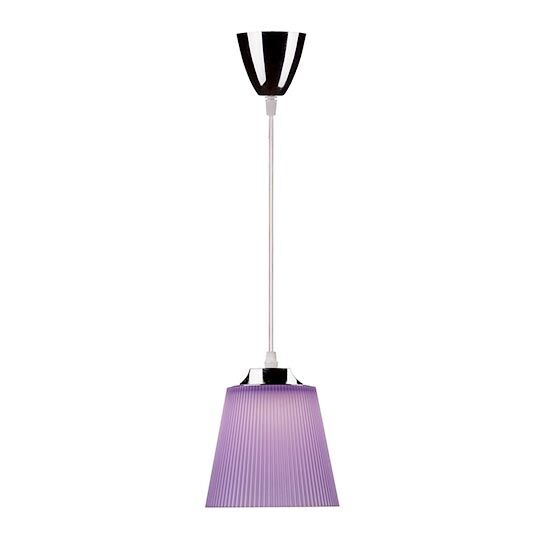 V-Tac Vt-1036 Lampadario Pendente Led 7w 1mt Moderno In Plastica Viola Con Attacco Cromato Ф150mm - Sku 8504