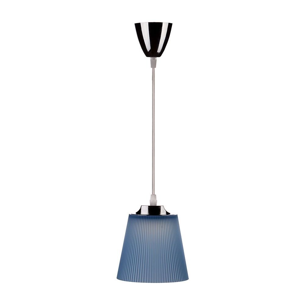 V-Tac Vt-1036 Lampadario Pendente Led 7w 1mt Moderno In Plastica Blu Con Attacco Cromato Ф150mm - Sku 8506