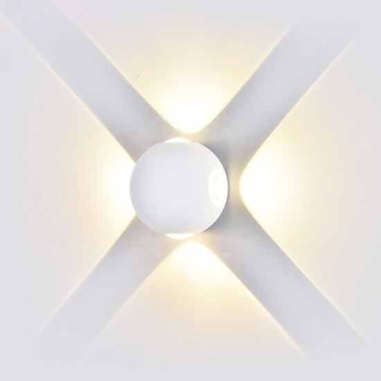 V-Tac Vt-834 Lampada Led 4w Da Parete Forma Sferica Bianco Wall Light Bianco Naturale 4000k Ip65 - Sku 8552