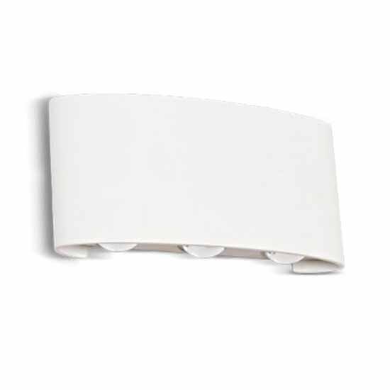 V-Tac Vt-846 Lampada Led Cobx6pcs Up/down Da Parete Alluminio Bianco Wall Light 3000k Ip54 - Sku 218613