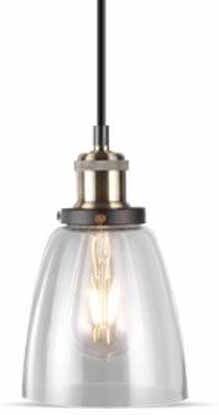 V-Tac Vt-7140 Lampadario Portalampada Pendente E27 In Vetro E Metallo Ф140mm - Sku 3735