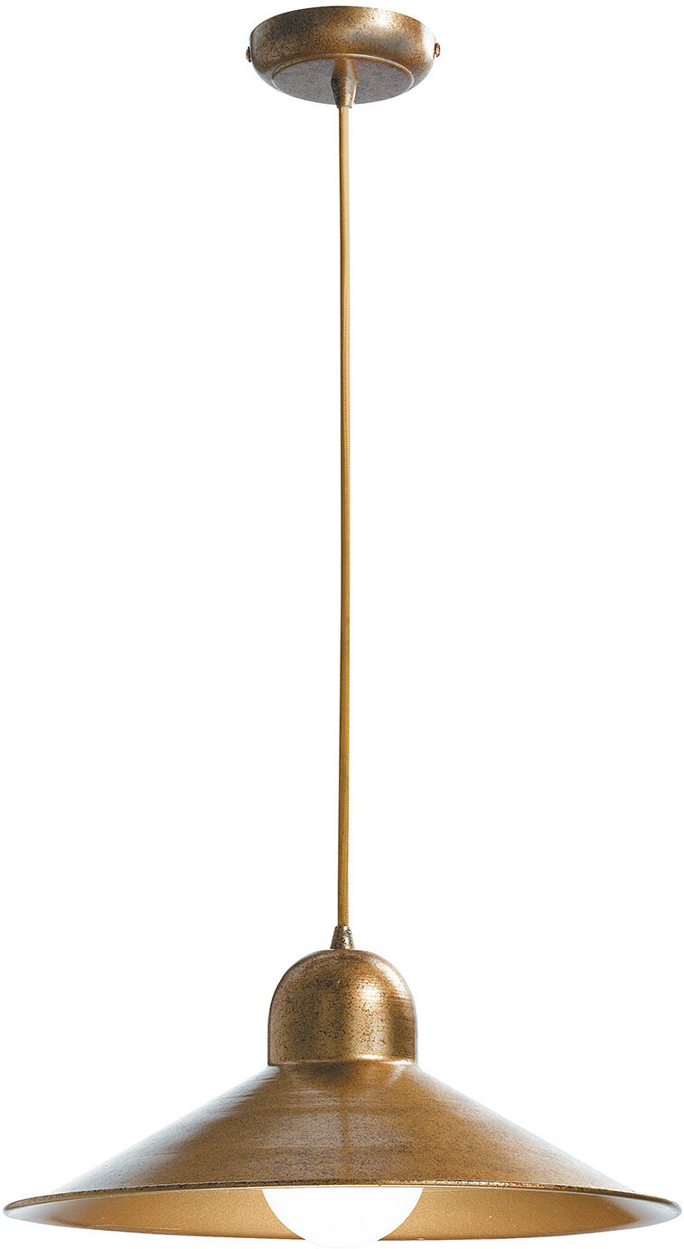 Lampadario Sospensione Orleans Industrial Vintage Colore Rame 60W Mis 39 x 120 cm