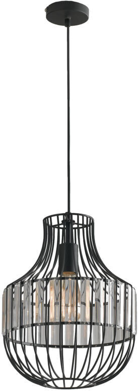 Lampadario Sospensione Opium Industrial Vintage Colore Nero 60W