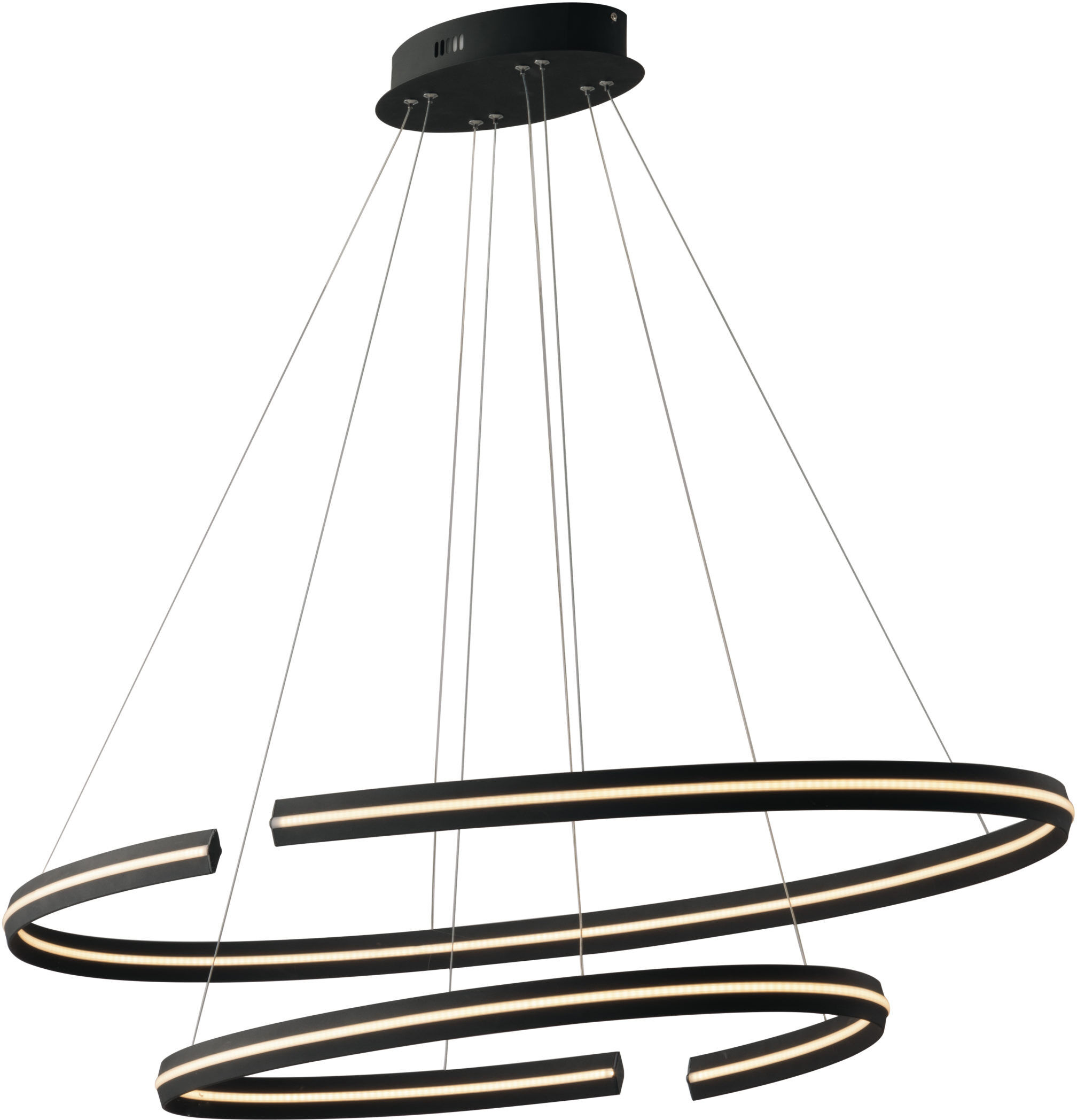 Lampadario Sospensione Led Clarke Moderno Color Nero 110 W