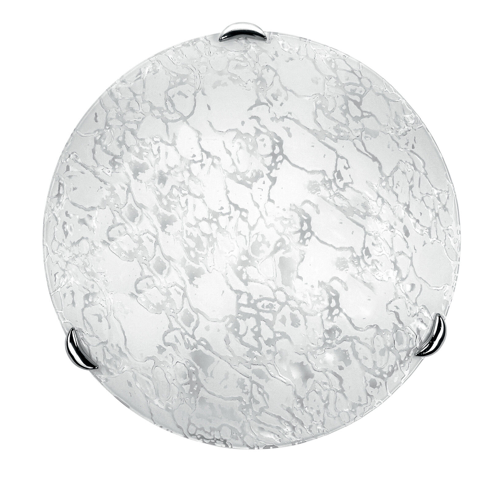 Lampadario Plafoniera Ghiaccio Ceiling Lamp Colore Bianco 60W Mis 40 cm