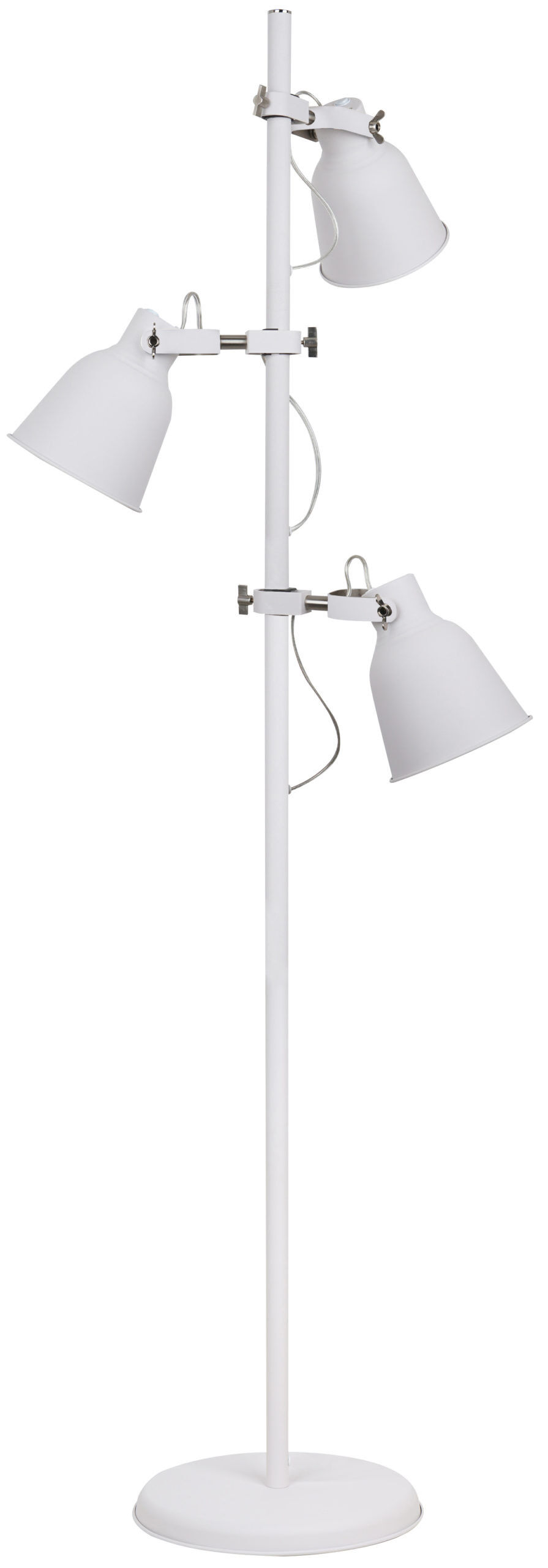 Lampadario Piantana Legend Industrial Vintage Colore Bianco 60W Mis 50 x 166 cm