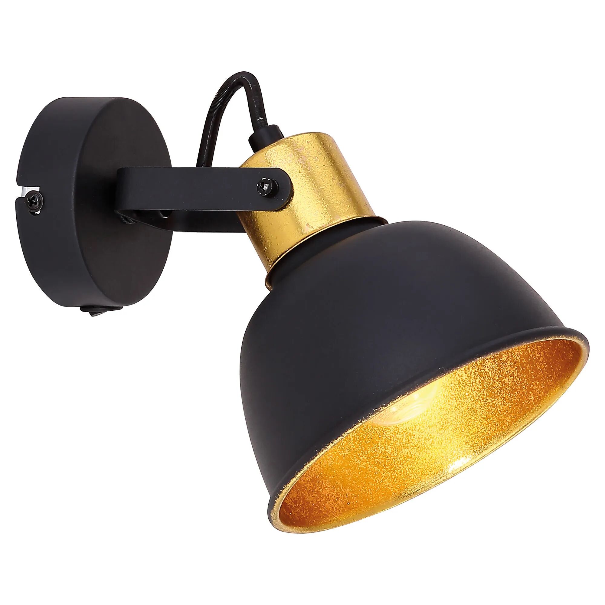 Tecnomat APPLIQUE FILLO E14 25W IN METALLO NERO E ORO LAMPADINA NON INCLUSA