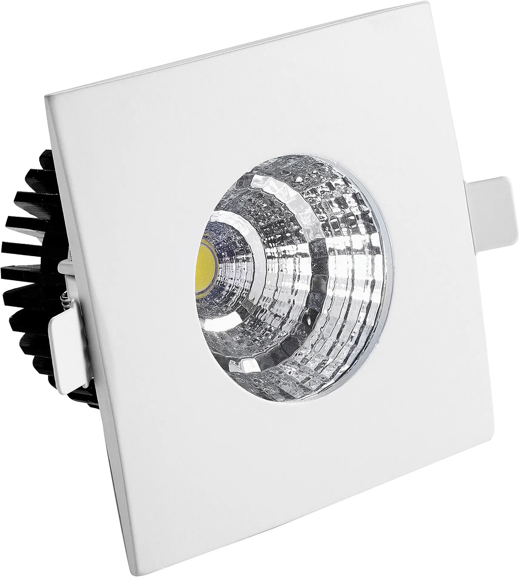 Vivida FARETTO INCASSO QUADRO FISSO BIANCO LED COB 6W 4000K 500 lumen IP20 90x90xH 65mm FORO Ø 80 mm