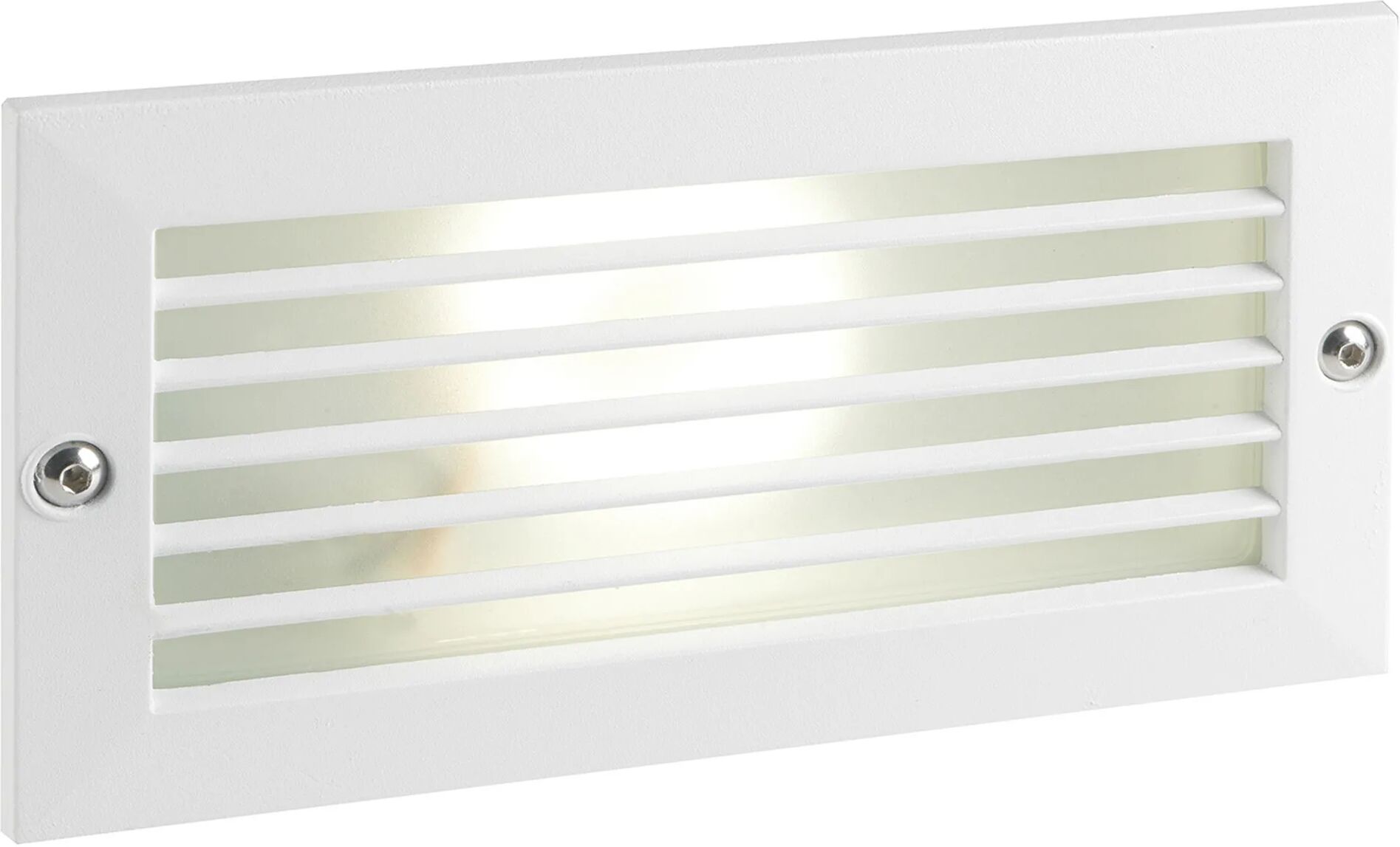 Tecnomat SEGNAPASSO ESCAPE DA INCASSO LED 10W 700 lumen IP54 CON GRIGLIA BIANCA 4000K LUCE BIANCA