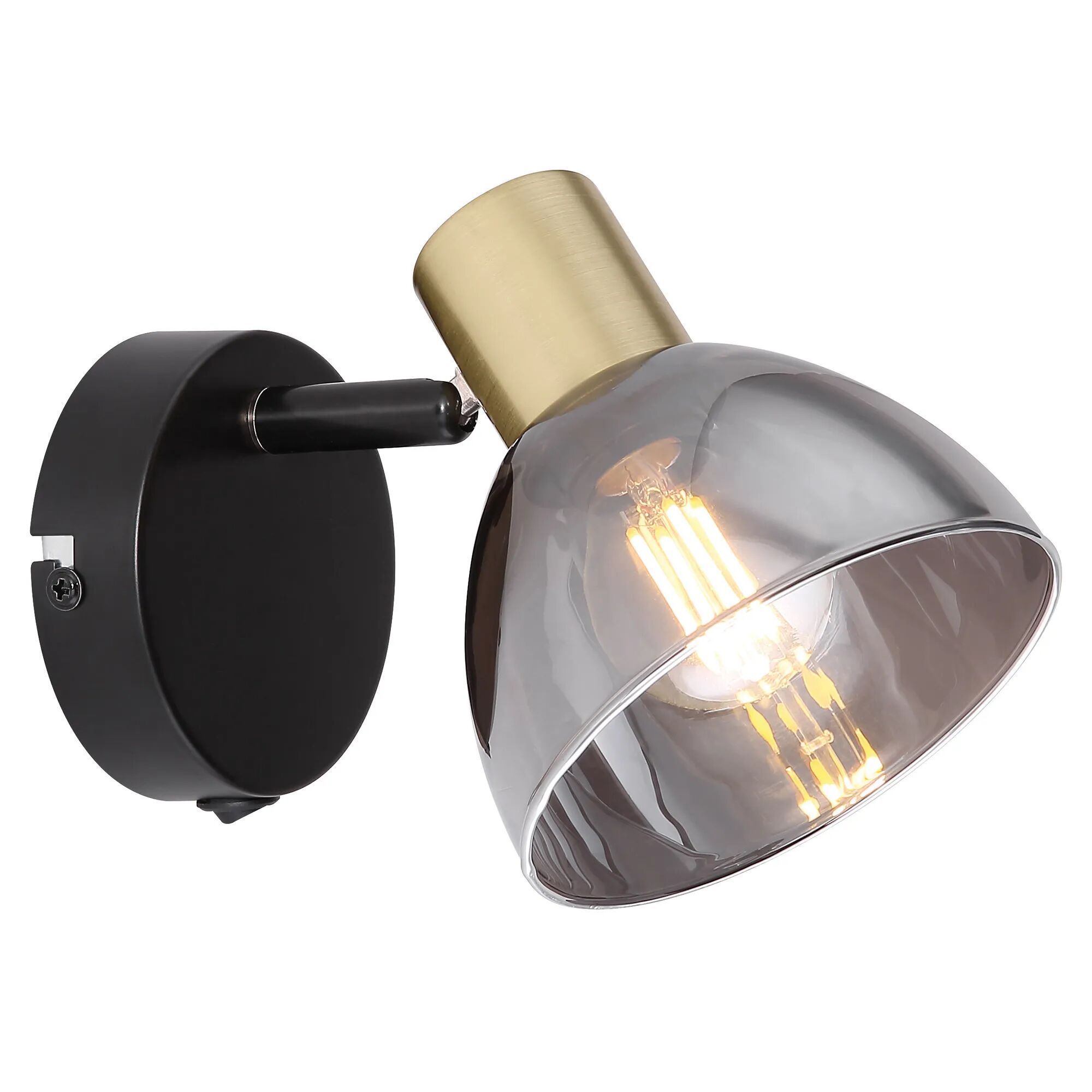 Tecnomat APPLIQUE JAY E14 25W IN METALLO NERO E ORO LAMPADINA NON INCLUSA