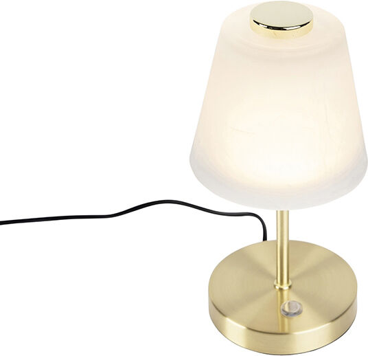 Trio Leuchten Design tafellamp goud dimbaar incl. LED - Regina