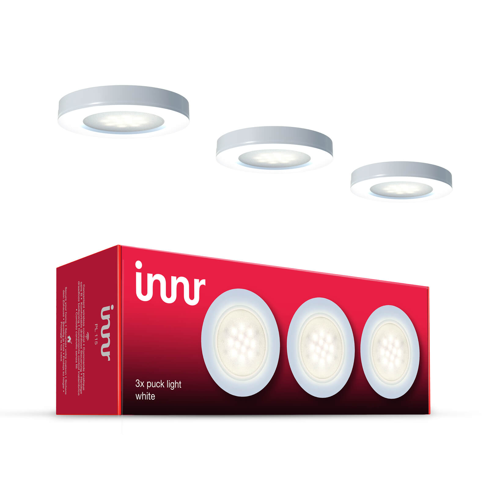 Innr Smart LED Puck - warmwit licht - basisset (3-pack)