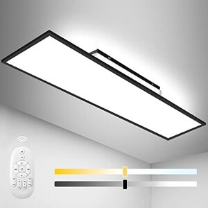 Aimosen Dimbaar ledpaneel, 120 x 30 cm, plafondlamp met achtergrondlicht, 55 W, plafondlamp, warm/natuur/koudwit, 2700-6500 K, daglichtlamp met afstandsbediening en geheugenfunctie, voor kantoor, werkplaats, garage, kamer, keuken