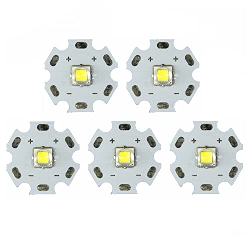 SENRISE High Power Diode Chip,  XML Light Emitter Diode Lamp 1 Stks Light Emitter voor doe-het-zelf verlichting apparaten, Floodlight (16mm Wit 6500K) 16mm Warm wit 3000 k