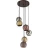 AnLi Style Hanglamp 6x bol getrapt metal print