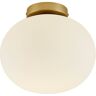 Nordlux Plafondlamp Alton Opaalglas met messing behuizing wit