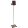 Zafferano Poldina Pro XXL dimbare LED-tafellamp (150 cm / 81 cm / 69 cm), nieuw contactlaadstation, EU-stekker corten