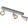 SLV wand- en plafondopbouwarmatuur AVO CW Triple/plafond- en wandverlichting binnen, opbouwarmatuur, wandopbouwarmatuur, plafondspot / GU10 50 W grijs,grijs