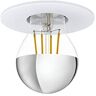 Eglo Inbouwspot Saluzzo, spot van staal in wit, inbouwlamp met E27 fitting, inbouwspot plat, Ø 9 cm