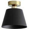 KAIKEA Eenvoudige metalen E27 plafondlamp, 1-lichts semi-inbouw plafondlamp, creatieve mini-plafondlamp voor binnen, voor entree balkon gang gangpad plafondlamp