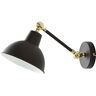 Zumaline Lighting Zumaline APUS Dome wandlamp, mat zwart, goud, wit, 1x E27