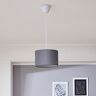 Inspire Hanglamp Sitia 1 lichtpunt E27-46W Ø 28 cm hanglamp van katoen grijs