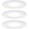 Paulmann 92980 Nova LED inbouwlamp 3 stuks rond 3x6,5W inbouwspot wit mat spot alu zink inbouwlamp 4000 K GU10