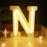 HULX Neon Nachtlampje, LED Neon Letters Lichten, Oplichten LED Letters Lichten Oplichten Selectiekader Letters Lichten Letters Neonreclames Batterij USB (N)