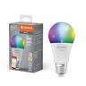 Ledvance Smarte LED-Lampe mit WiFi Technologie, Sockel E27, Dimmbar, Lichtfarbe änderbar (2700-6500K), RGB Farben änderbar, ersetzt Glühlampen mit 60 W, SMART+ WiFi Classic Multicolour, 1er-Pack