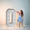 CHSUFBTY Bruiloft Decor 4FT Lichtkrant Oplichtende Letters Grote Lichtkrant Letters LED Oplichtende Cijfers 0-9 Letter Lichten Teken For Feest Verjaardag Verloving Achtergrond Decor (Color : Silver, Size : 0