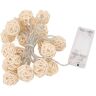 Yitre Rotan Lichtslingers, Romantisch Effect 20 LED's Heldere Rotan Bal Lichtslingers voor Decoratie