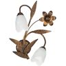 ONLI wandlamp/wandlamp 2 lampen Sonia, bruin en wit