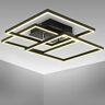 B.K.Licht I 40 Watt LED-Frame I zwenkbare kantoor plafondlamp I 3000 K warm wit I zwart