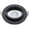 EcoDim LED inbouwspot dimbaar Kleine inbouwdiepte Dimbare spot geschikt voor badkamer – Dim to warm-  (1 pack, Zwart)
