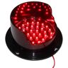 WXXSHGDW 200mm Industrieel LED-Verkeerslicht, Monochroom Licht, Rood/Geel/Groen Stop en Go-Licht, Verkeerslicht, Industriële Wandlamp, Waarschuwingslampje (Color : Red, Size : DC12V)