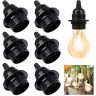 LuluDa E27 lamphouder Vintage 7 stuks E27 lamphouder decoratie 250 V 4 A lamphouder hanglamp deur lamp retro lamp verlichting voor cafetaria café keuken