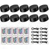 Jojomino 10-Pack 3D-LED-Lampvoet + Afstandsbediening + USB-Kabel, 16 Kleuren Lichtshow-Displaystandaard voor Acryl Zwart