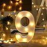 Dewanxin Guijiyi Led-cijferlamp, 9, warm wit, decoratief, voor verjaardag, feesttent, bruiloft, huisbar