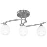 BES LED LED Plafondlamp - Plafondverlichting - Trion Covino - E14 Fitting - 3-lichts - Rond - Mat Nikkel - Aluminium