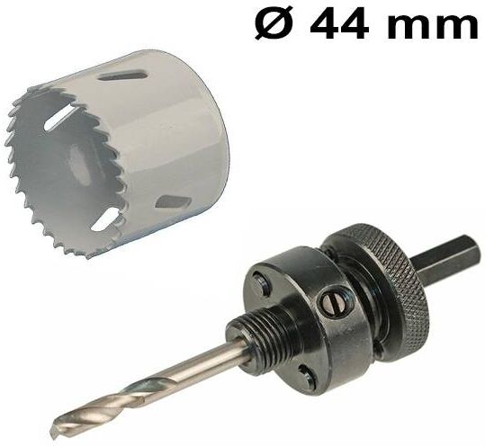 HOFTRONIC™ Gatenzaag set Ø 44 mm Bi-Metaal + adapter met centreerboor