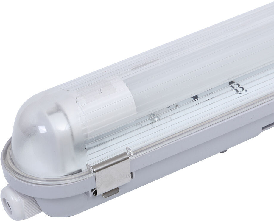 HOFTRONIC™ LED TL armatuur IP65 150 cm Koppelbaar 4000K incl. 24W LED buis RVS Clips