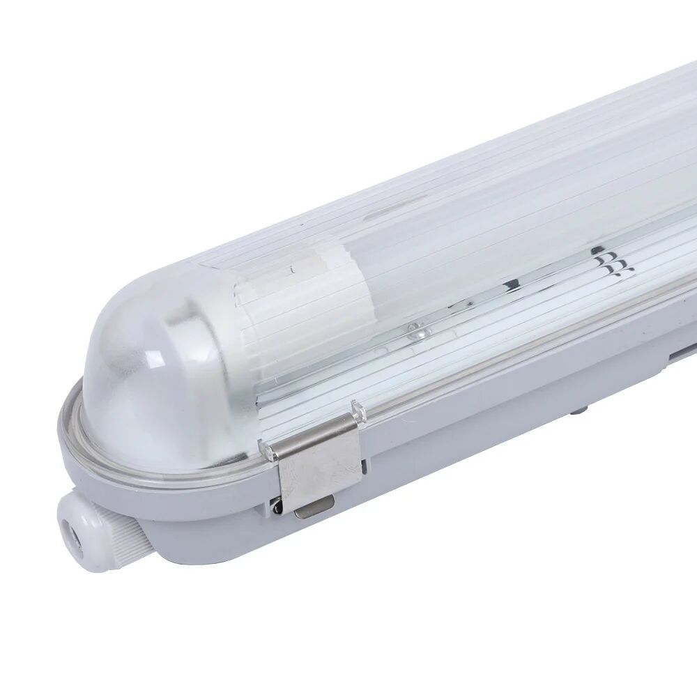 HOFTRONIC™ 6x LED TL armatuur IP65 150 cm Koppelbaar 4000K incl. 24W LED buis RVS Clips