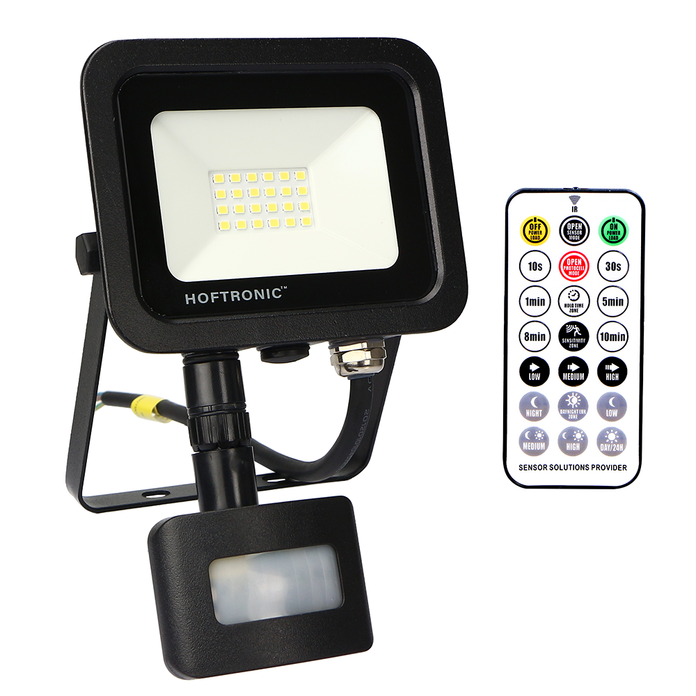 Hoftronic LED Breedstraler met schemerschakelaar 20 Watt 4000K Osram IP65 vervangt 180 Watt