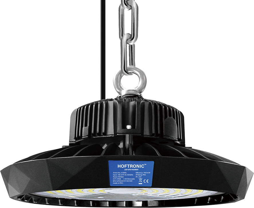 HOFTRONIC™ LED High bay 70W 60° IP65 Dimbaar 5700K 190lm/W Hoftronic™ Powered 5 jaar garantie