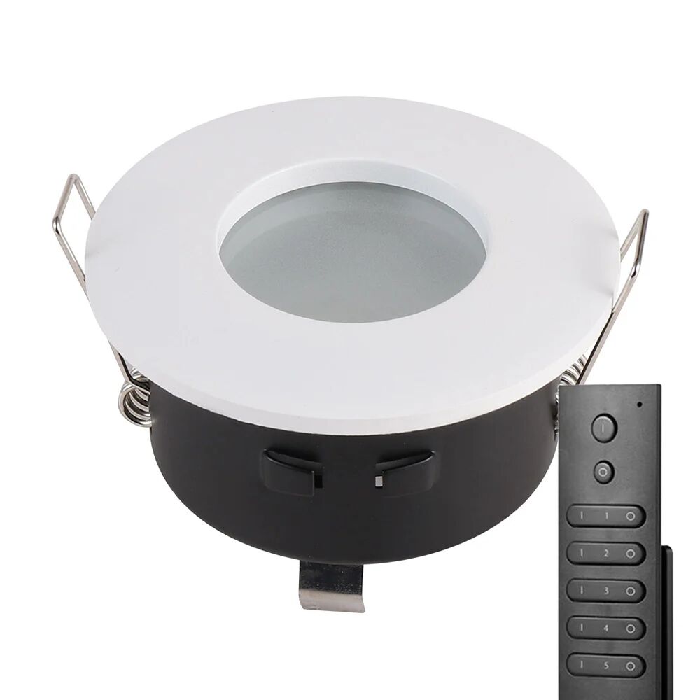 HOFTRONIC™ Set van 14 stuks LED inbouwspots Barcelona wit IP44 5 Watt 2700K dimbaar incl. afstandsbediening