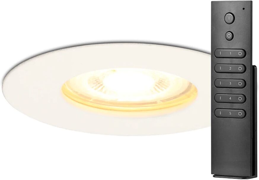 HOFTRONIC™ Set van 6 dimbare LED inbouwspots Bari wit GU10 5 Watt 2700K IP65 spatwaterdicht incl. afstandsbediening